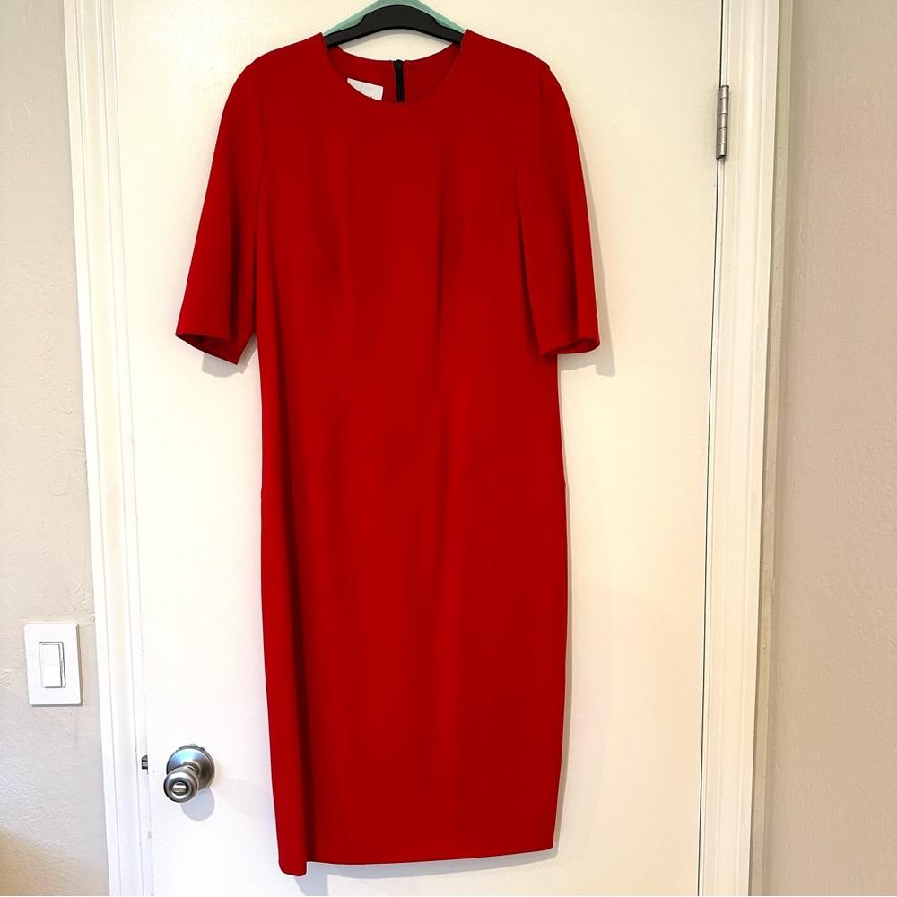 Akris Punto Red Ponte Sheath Dress 12